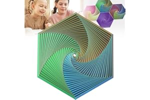 PTOSO 5.8IN Larger Fractal Fidget Hexagon - 3D Printed Hexagon Fidget Toy, Hexagonal Fidget Visual Fingertip Toys, Geometric Fidget Coaster, Fractal Fidget Ideal Mindful Meditation Tool for Stress Anxiety