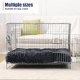 KSIIA Calming Dog Crate Bed Large 90x60cm Fluffy Washable Mattress Grey view 7