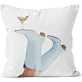 WNAGT Dirty Martini Western Cowgirl Pillow Covers 18x18, Gifts for Martini Cocktail Lovers, Retro Blue Cowgirl Boots Decorative Throw Pillow Covers for Girls Bedroom Dorm Apartment Home Bar