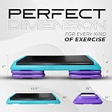 Yes4All NXP1 Adjustable Aerobic Step Platform with 4 Risers Teal Purple view 4