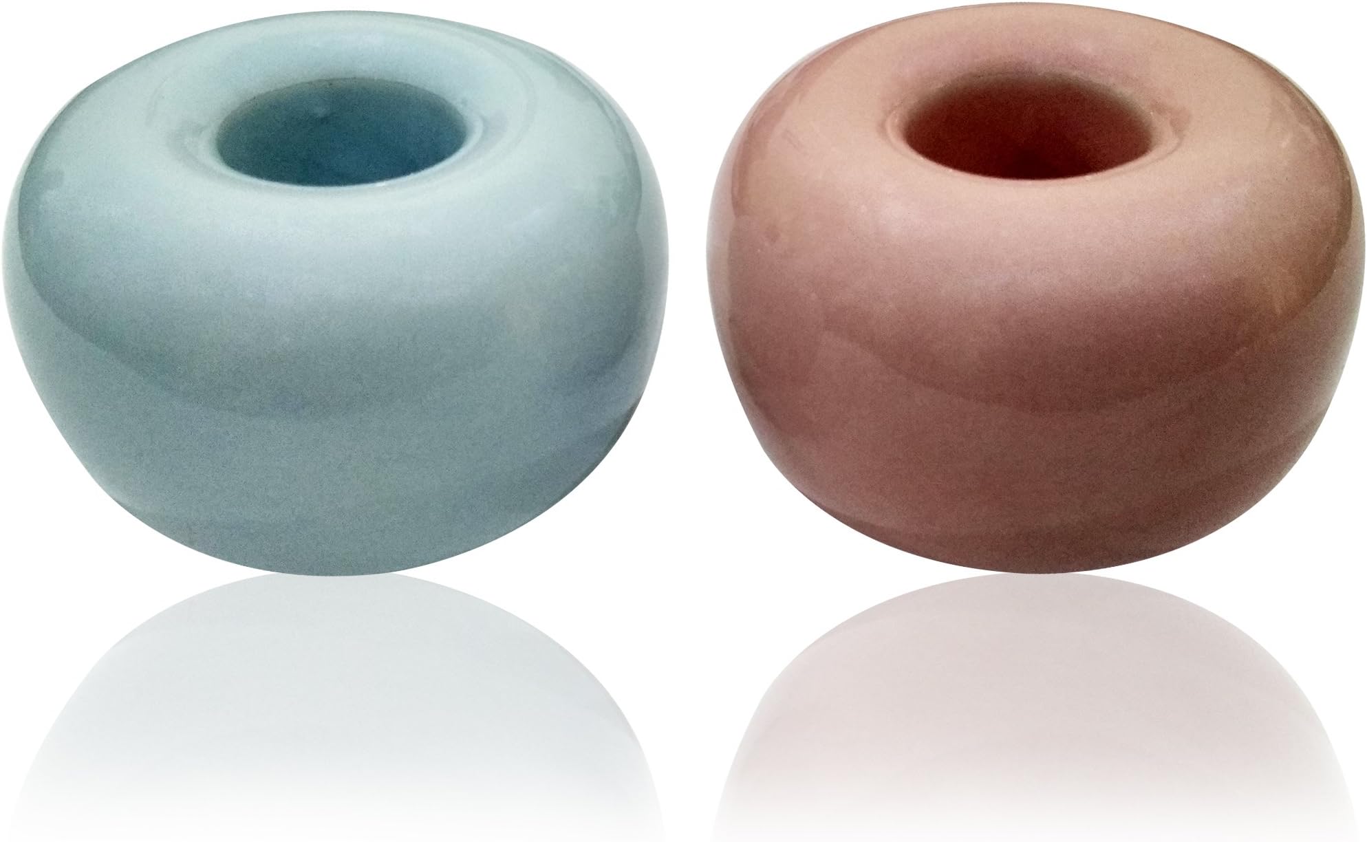 Gus Craft Toothbrush Holder - Simple and Elegant Way to Keep Your Bathroom Organized (2, Blue and Pink)