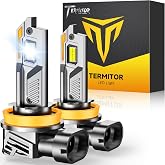 Termitor H11/H8/H9 Light Bulbs, 90,000LM 15X Ultra Bright, Plug N Play | 360&deg; Adjustable Quick Install, 6500K Cool White H11/H16 Fog Light Bulb, 1:1 Mini Size with Cooling Fan for ATV/UTV, Pack of 2