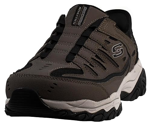 Skechers Men's Afterburn M. Fit Ridgeburn Hands Free Slip-in Loafer, Brown, 14