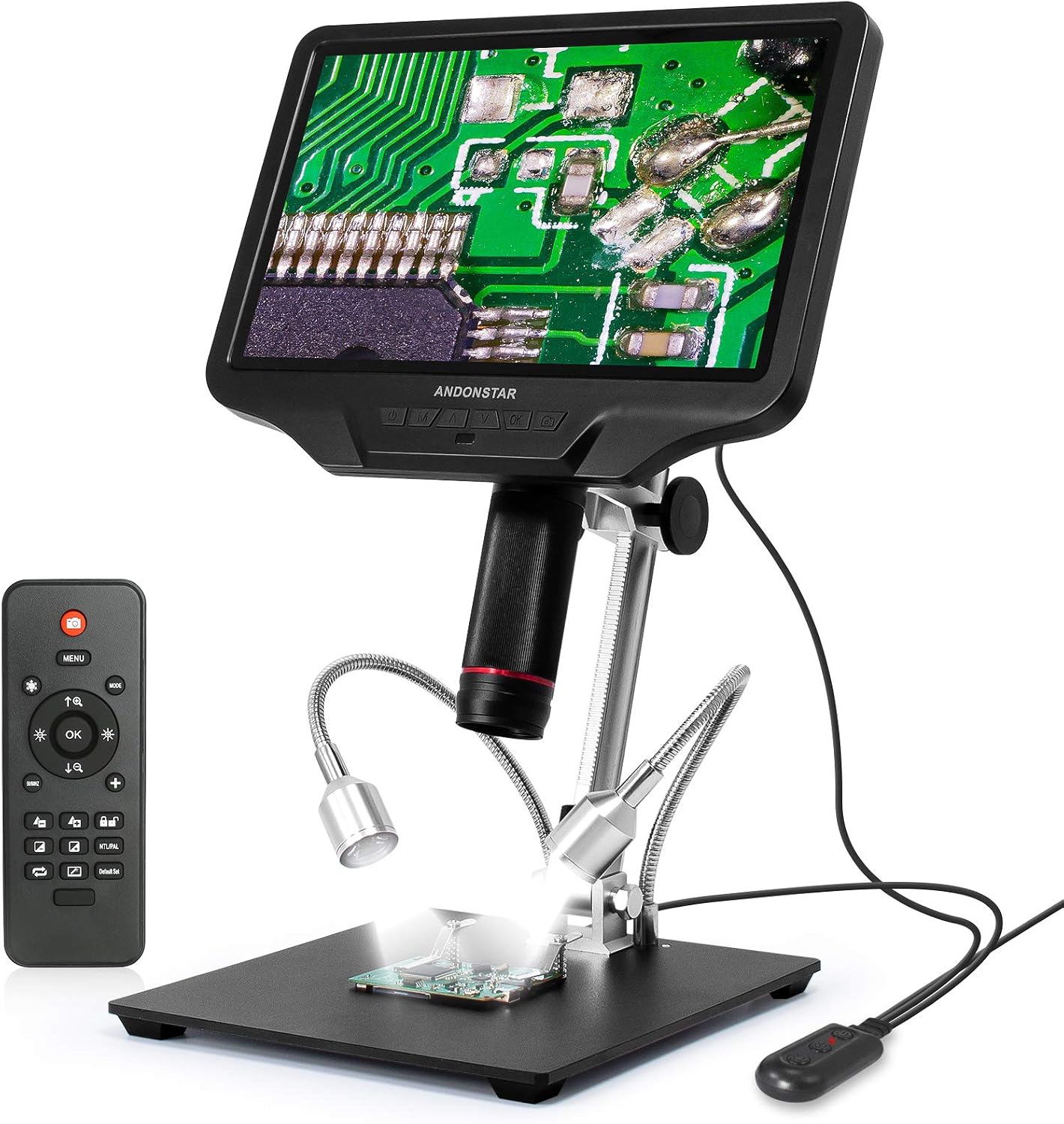 Andonstar AD409 HDMI Digital Microscope 10.1 inch LCD Screen 300X USB Electronic Microscope Camera for Magnifying PCB Soldering - Image 3