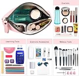 Maange Small Travel Cosmetic Bag Pink Waterproof PU Leather Portable Pouch view 7