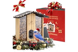TT Nature Bird Feeder with Camera – 3L Smart Bird Feeder with AI Recognition, Live Streaming, Cloud Storage, Real-Time Alerts, for Nature Lovers