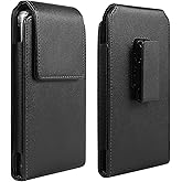 Cell Phone Swivel Belt Clip Holster, PU Leather Belt Loop Case for Samsung Galaxy S25 Ultra S24 Ultra S23 Ultra S22 Ultra A17 A16 A36 A56 A06 A04 Moto G Play 2024 Moto G Stylus 5G G Power 2025