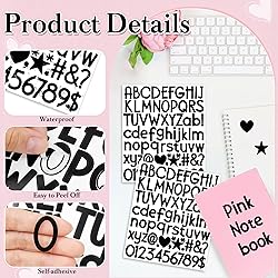 12 Sheets Letter Stickers 900 Alphabet Stickers