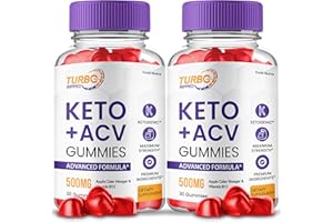 Gold Nutra (2 Pack) Turbo Ripped ACV Gummies, Maximum Strength, Official Turbo Ripped ACV Gummies, Apple Cider Vinegar Gummy, 2 Month Supply