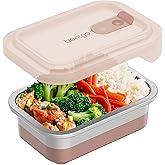 Bentgo MicroSteel Heat & Eat Container – Microwave-Safe, Leak-Proof, Easy-to-Clean, Lightweight Stainless Steel Reusable Food