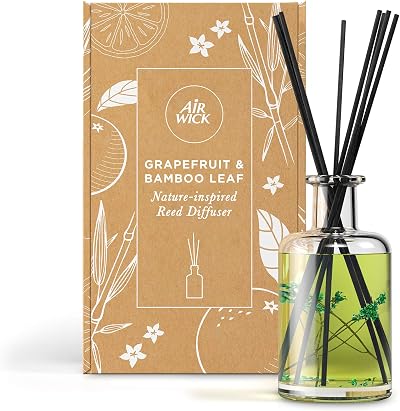 Air Wick Grapefruit Bamboo Reed Diffuser 12 Week Long-Lasting Natural Oils
