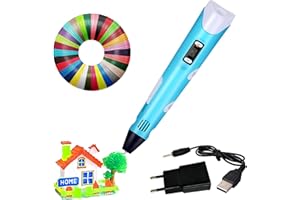 3D Pen for Kids 8-12 Kit - 3D Printing Pen with Display 10 Color PLA Filament, Holder, Art Supplies - Cute Drawing Kit 3 D Pe