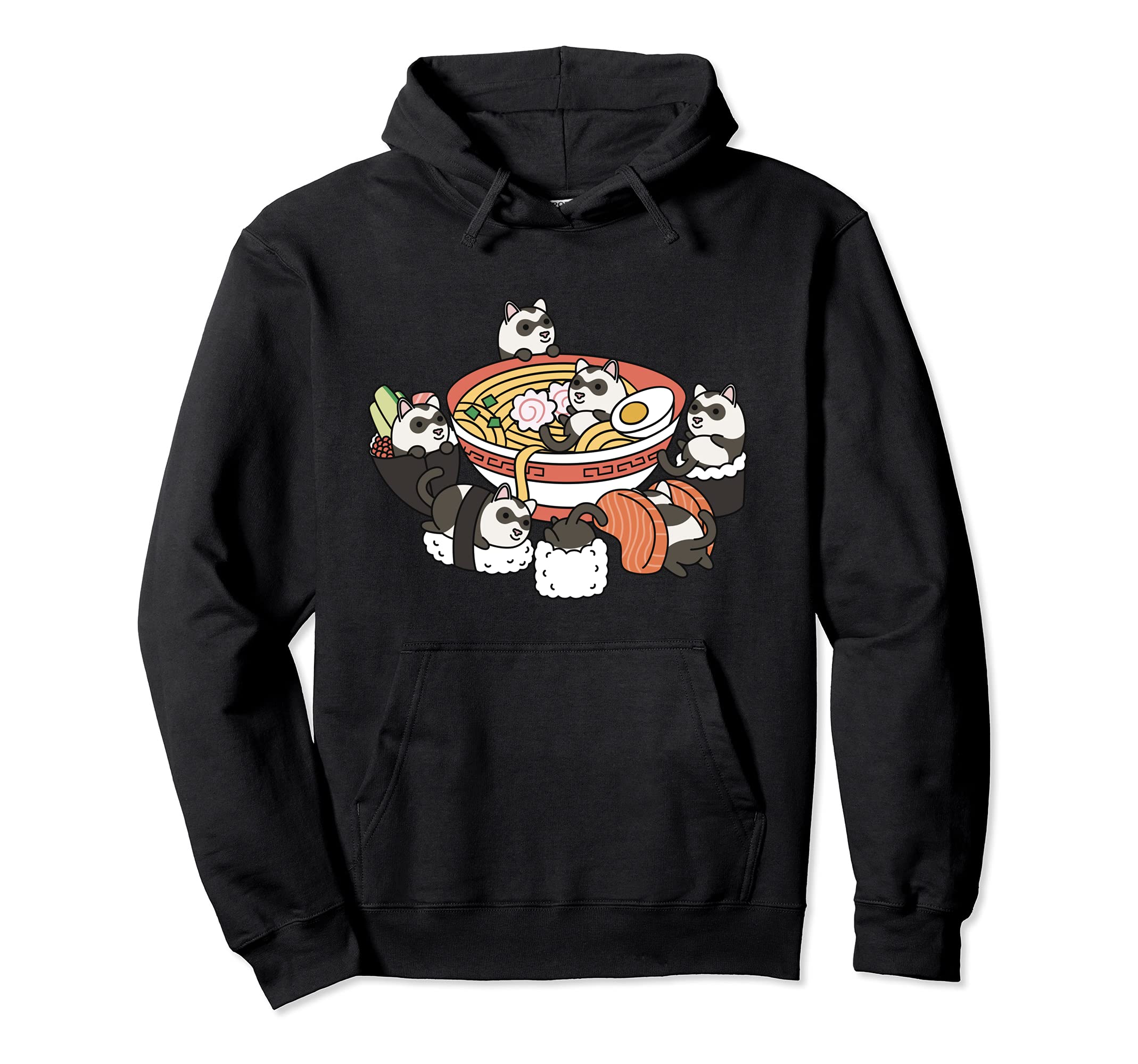 Ramen Sushi Ferret Pet Pullover Hoodie