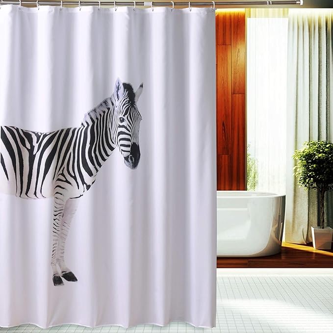 lanshe) Fabric Shower Curtain Liner, Waterproof Water