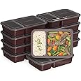 Bentgo 20-Piece Lightweight, Durable, Reusable BPA-Free 2-Compartment Containers - Microwave, Freezer, Dishwasher Safe - Burgundy