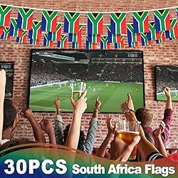 South Africa String Flag Pennant Banner, Small Mini