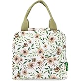 Steel Mill & Co Insulated Lunch Tote Bag for Women, Large Capacity Cooler Lunch Box, Cute Lunch Bag for Adults, Mini Cooler with Zipper Closure, Pockets, and Sturdy Handles (Woodland Floral)