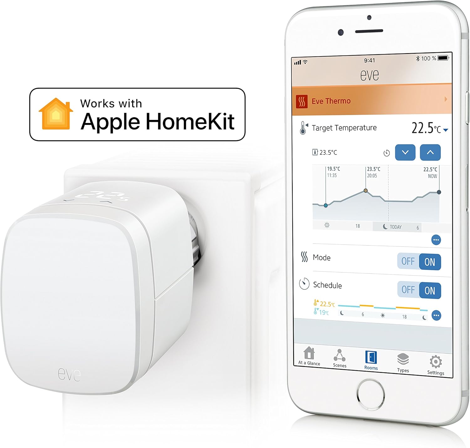 Eve Thermo (Prev.Gen.) Smart Thermostatic Radiator Valve with LED