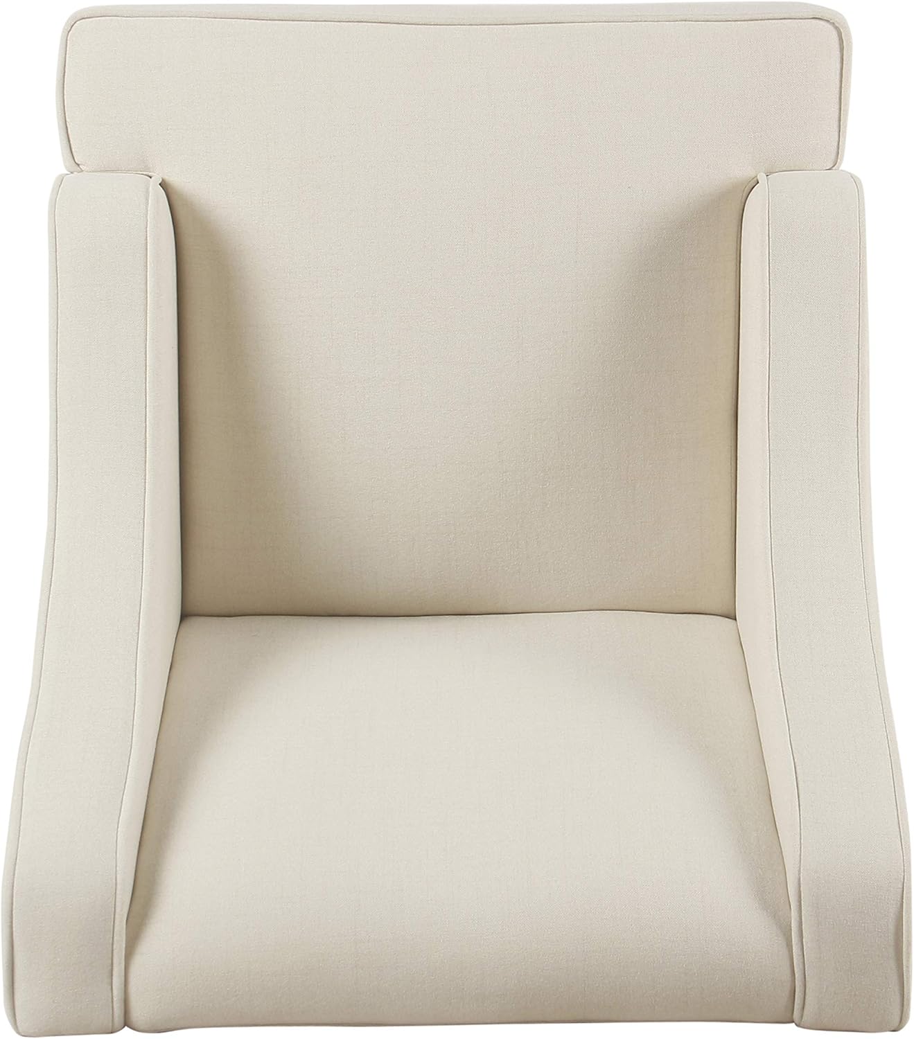 HomePop Swoop Arm Accent Chair, Cream: Furniture & Decor