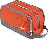 Gonex Men Toiletry Bag with Strap Sport Style Repellent Showerproof Nylon Orange