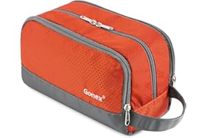 Gonex Travel Toiletry Bag Nylon, Shaving Bag Toiletry Organizer Orange