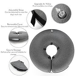MIDOG Inflatable Dog Neck Donut Collar Alternative
