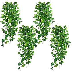 DomeStar 4PCS Fake Hanging Plants, Artificial Ivy