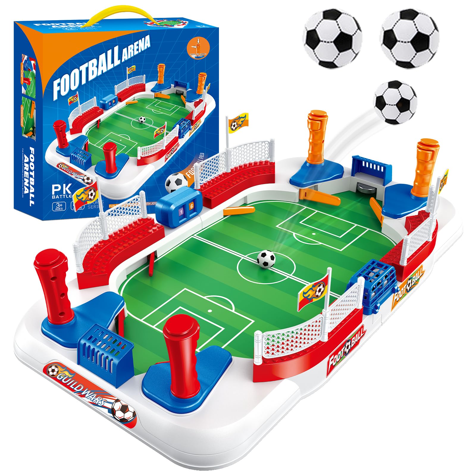 EACHHAHA Tabletop Football Game,Mini Table Soccer Game, Parent-child interactive games,Table Football Board Games Toys Christmas Birthday Family Party Game for Kids Adults(Large)