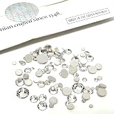Clear Crystal Preciosa Maxima Flatbacks No-Hotfix Mixed Sizes 2mm - 6mm | 100 pcs white assorted ss5 ss7 ss9 ss12 ss16 ss20 ss30 round foiled glass rhinestones diy bling deco nail arts Made in Czech