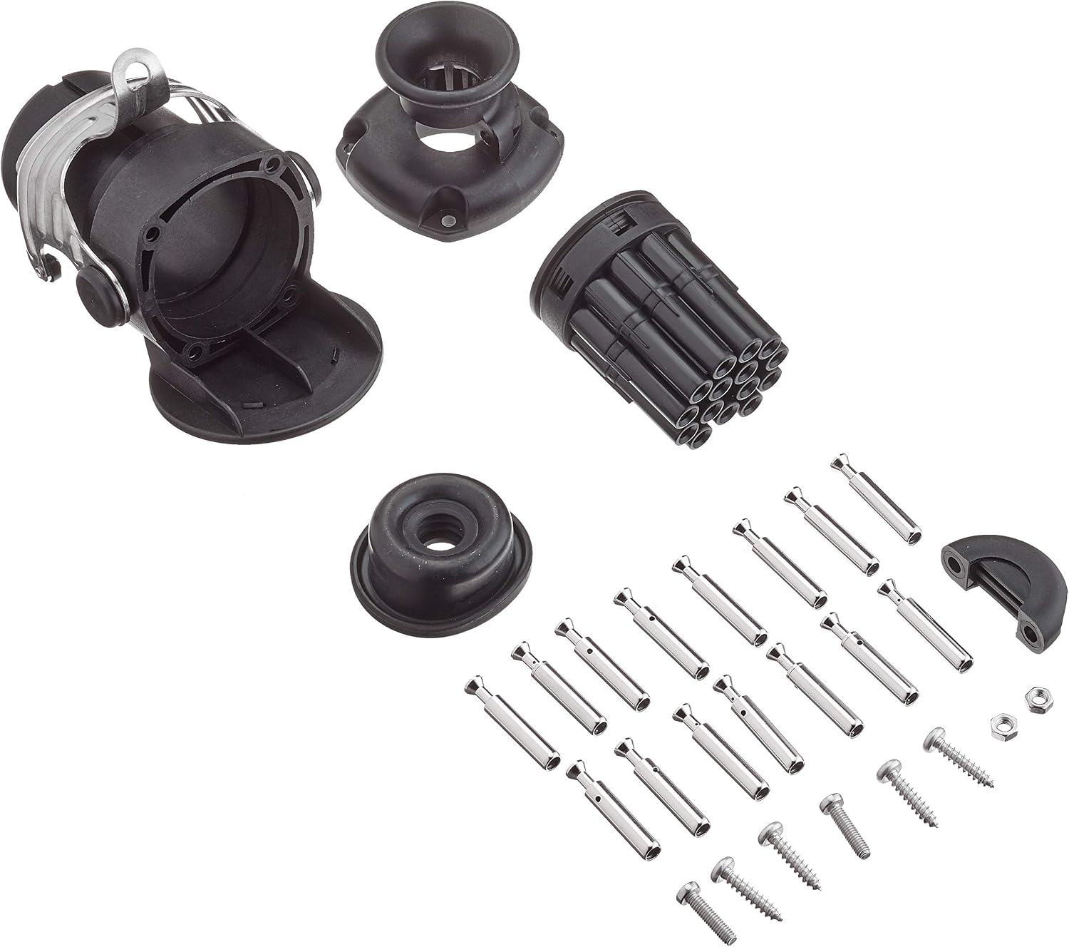 HELLA 8JA 007 241-031 Plug - 24V - 15-pin connector - Plug: Crimp Contact/Soldered Pin Contact, Crimp-/Lötanschlüsse