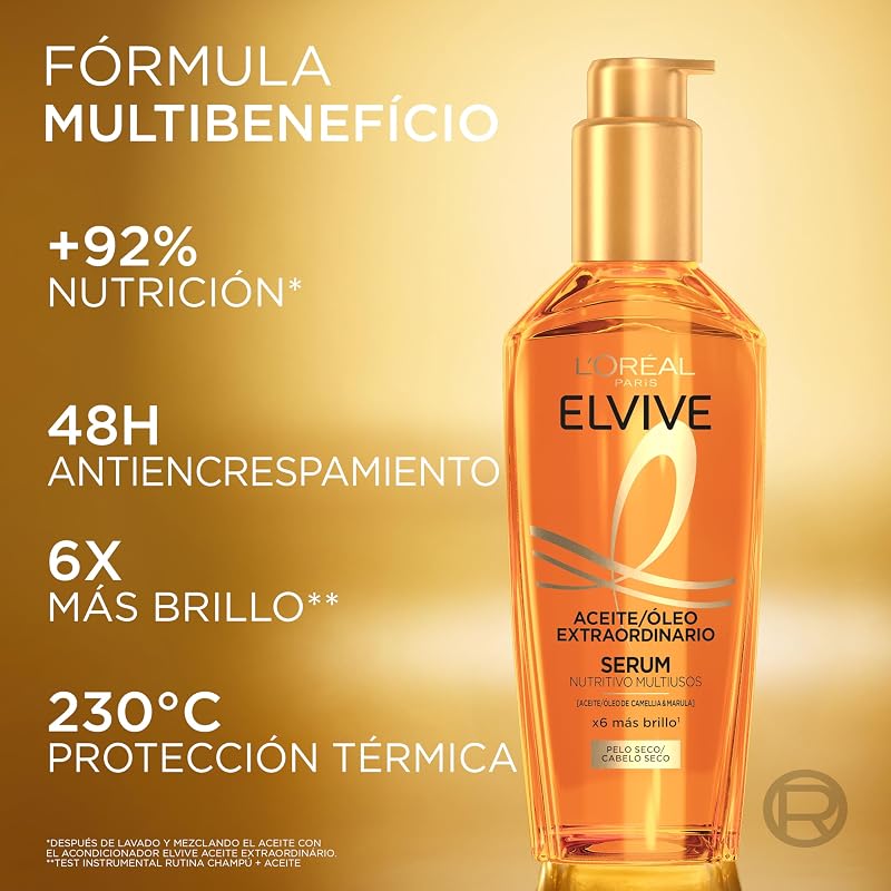L'Oréal Paris Elvive Aceite Extraordinario Sérum Nutritivo Multiusos, 100ml