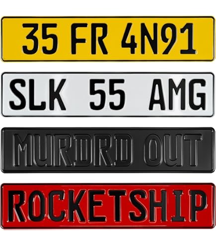 Amazon.com: Z Plates Custom German License Plate (Custom Plate