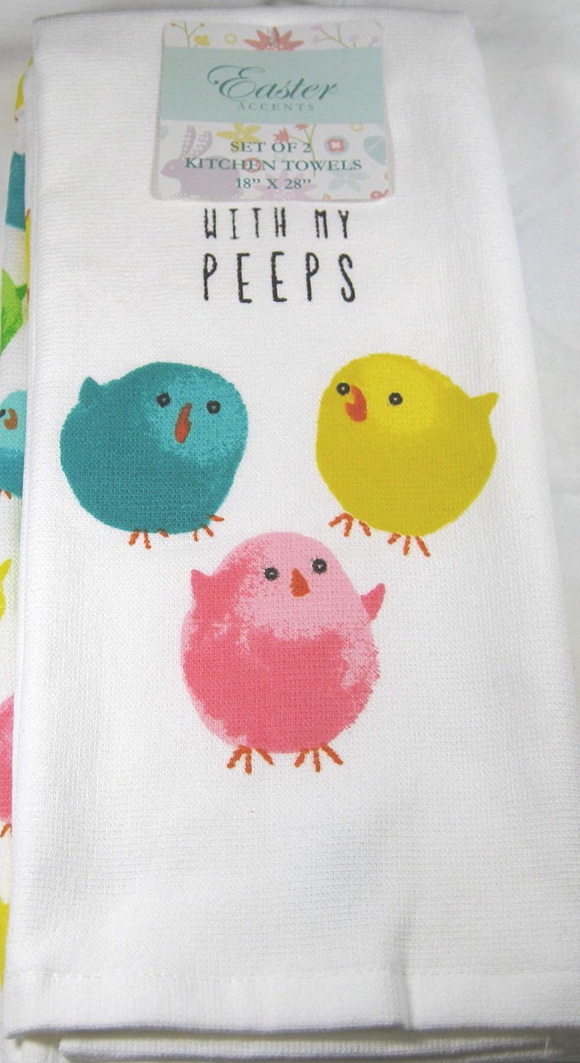 Amazoncom Coordinating Plush Absorbent Kitchen Towels Easter With