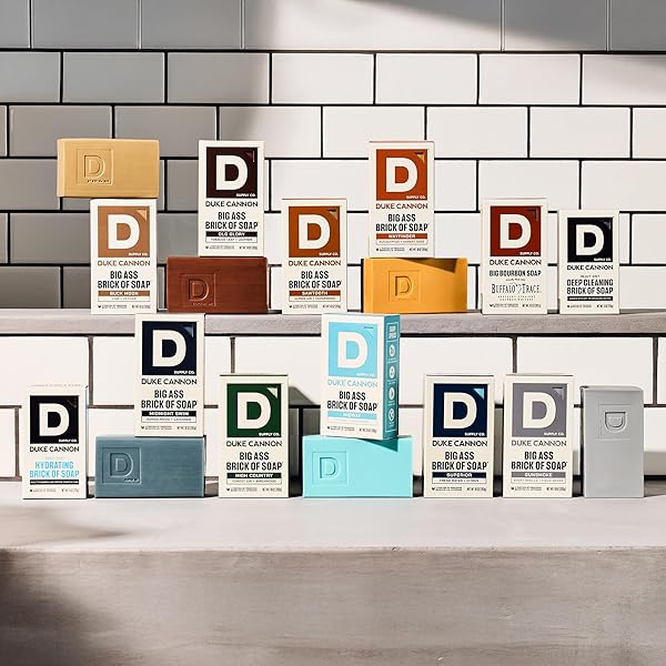 DUKE CANNON SUPPLY CO. EXTRA LARGE BAR SOAP BUNDLE – MEN’S NATURAL BAR SOAP WITH MASCULINE SCENTS – AMERICAN-MADE SOAP – ALL SKIN TYPES -BIG BRICK OF SOAP – SAWTOOTH,10 OZ