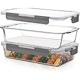 Superior Glass Casserole Dish with lid - 2-Piece Glass Bakeware And Glass Food-Storage Set - 100% Leakproof Casserole Dish se