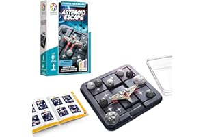 SmartGames Asteroid Escape Travel Sliding Puzzle Game Featuring 60 Challenges for Ages 8-Adult