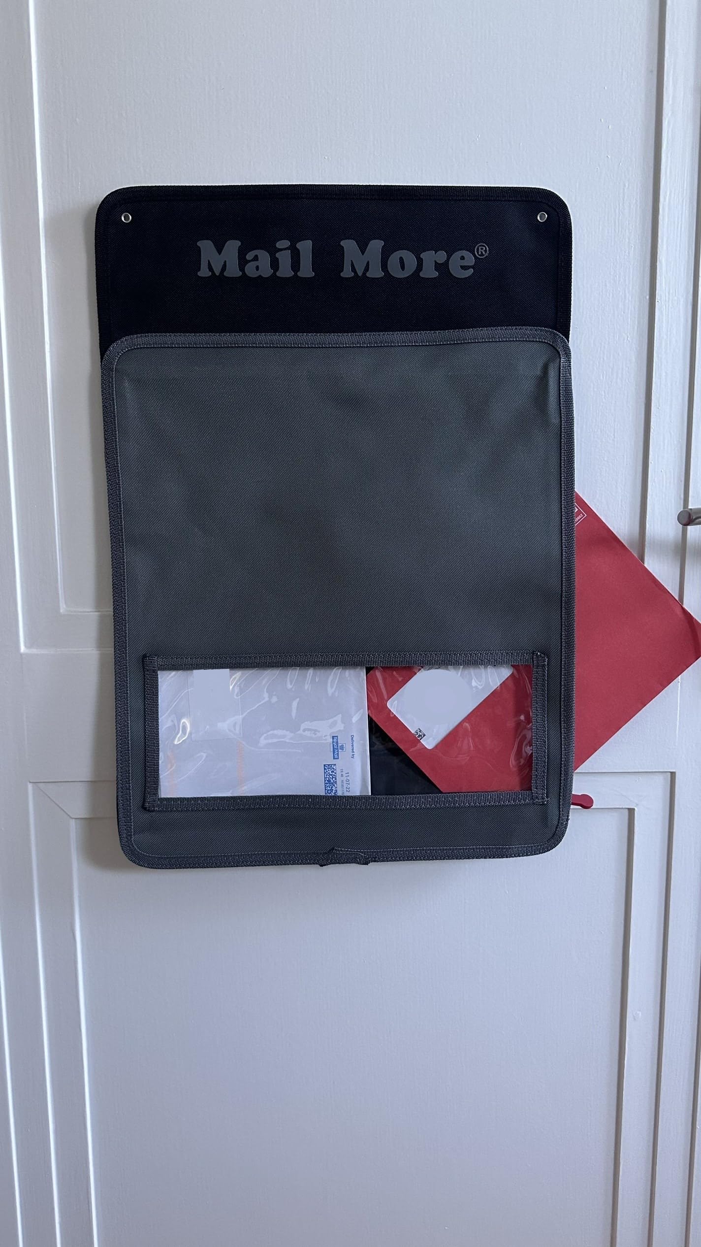 MAIL MORE® Letter Box Catcher, Post Catcher for UPVC, Glass, Wood, and Metal Doors, Indoor Letter Box Cages, Mail Parcel Catcher for Front Door, Gift Full/Half Transparent (HALF TRANSPARENT) — image 1