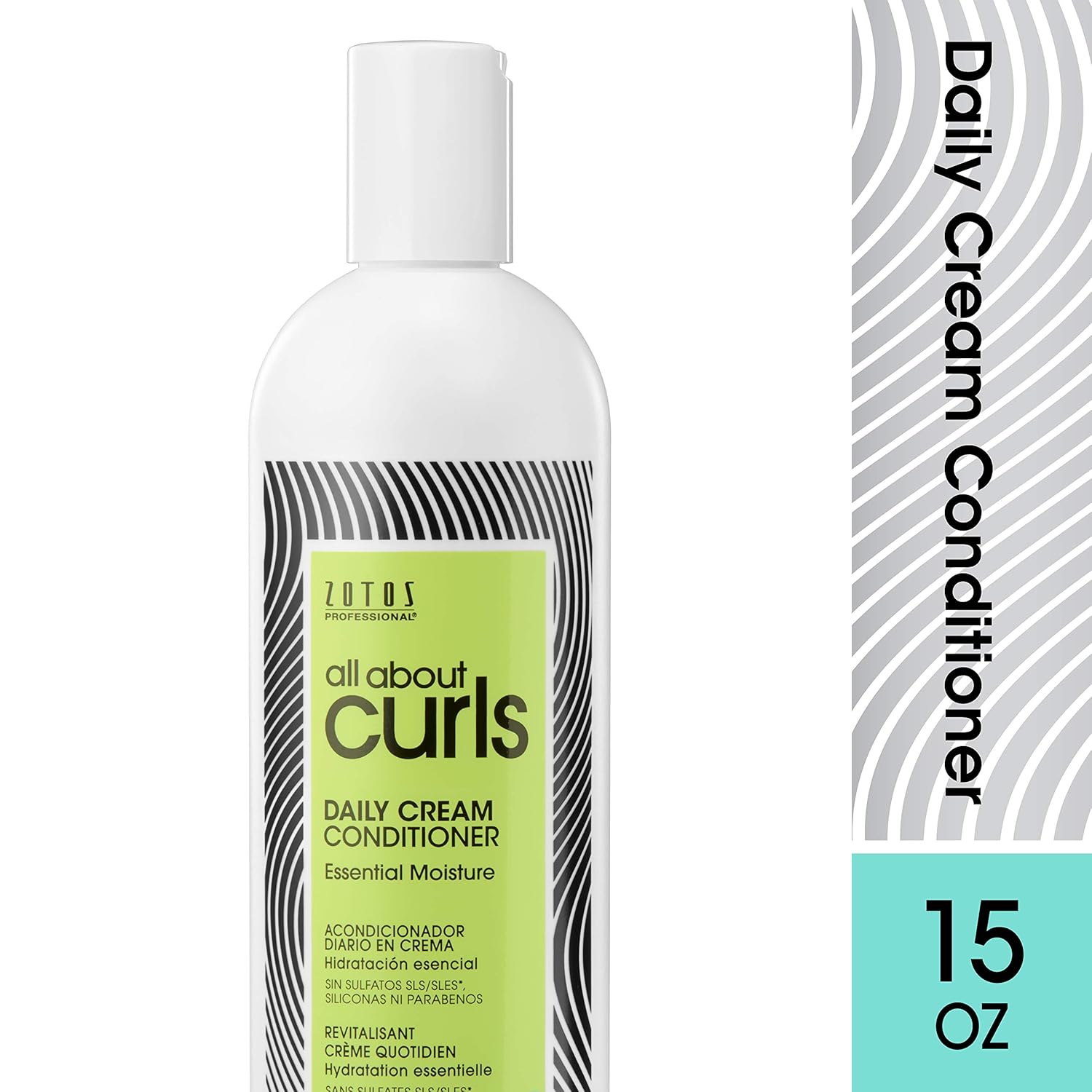 All About Curls Daily Cream Conditioner, Free of SLS SLES Sulfates, Silicones and Parabens, Color-Safe, 15-Ounce : Beauty