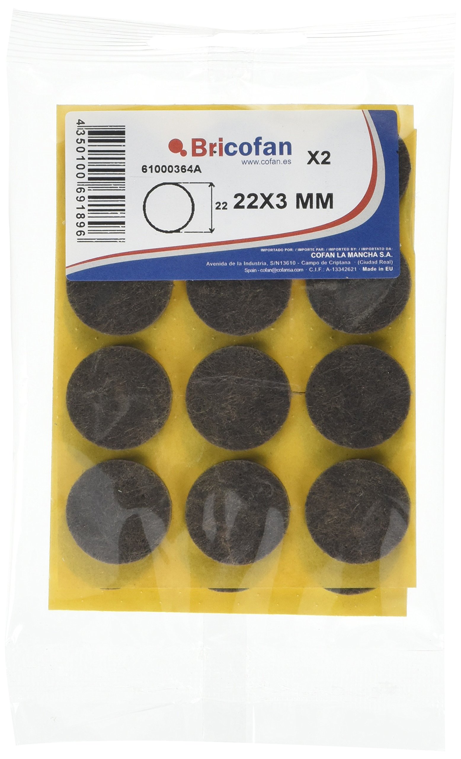 CoFan 61000364 A – Pack of 24 fieltros Round (22 x 3 mm)