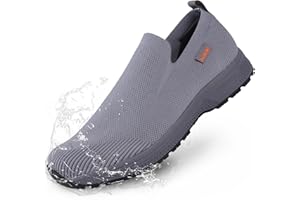 AEHAO Waterproof Shoes for Men Slip on Non Slip Work Shoes Mens Chef Kitchen Restaurant Shoe Slip Resistant Food Service Rain Shoes Walking Sneakers Lightweight Breathable