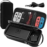 FANPL [Can Store Dock Large Case for Nintendo Switch 2 Console and Joycon Controller, Big Hard Travel Carrying Cover for Switch 2 with Adjustable Shoulder Strap