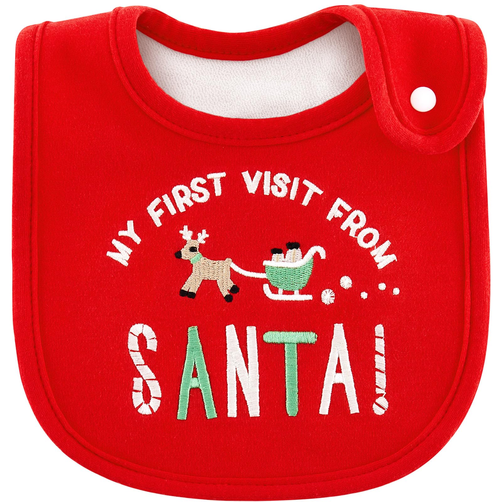 SATINIOR Christmas Baby Bibs Baby Feeding Bib First Christmas Gifts for Boy Girl Babies Newborn Toddlers(Novelty)