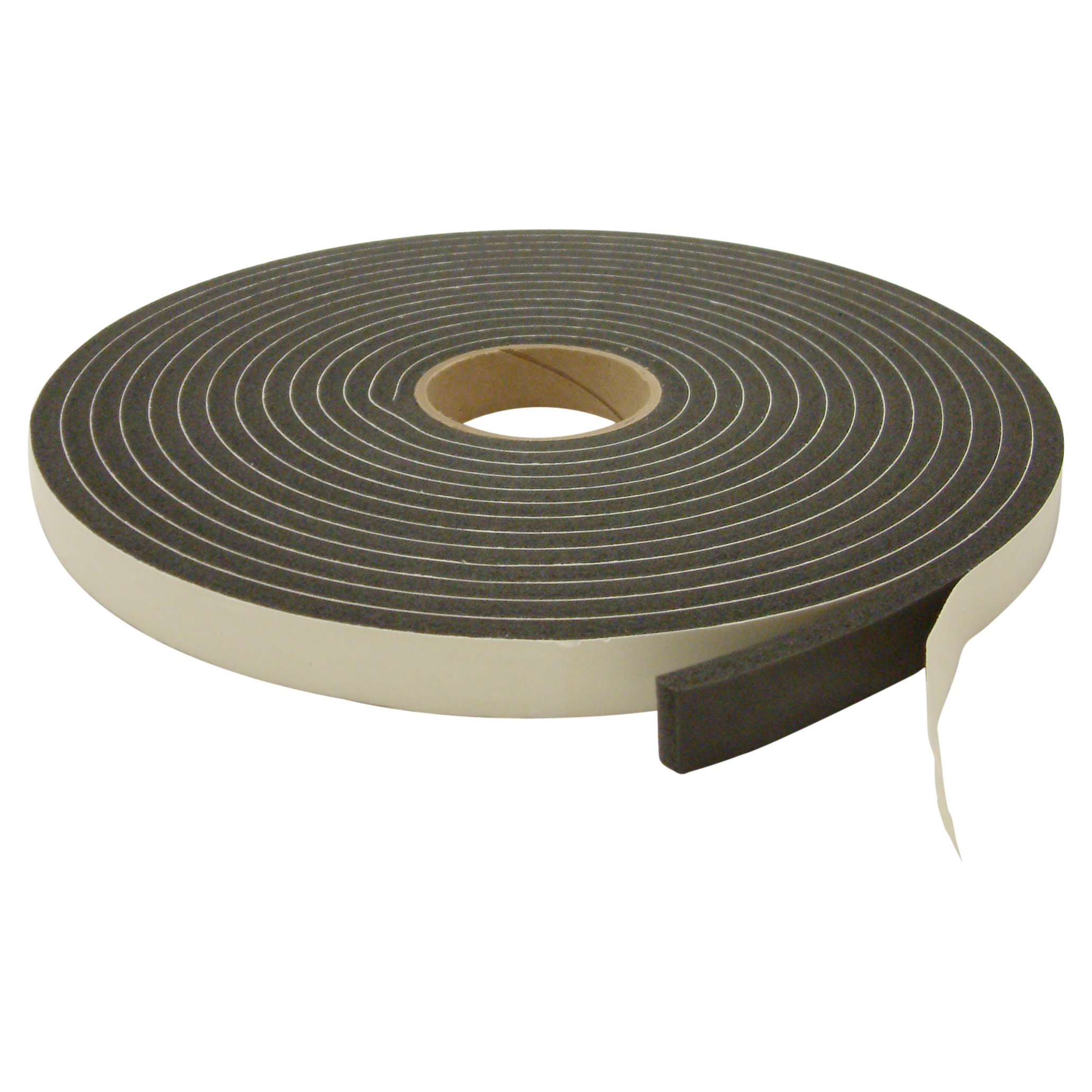 JVCC Medium-Density PVC Foam Tape [Single-Sided, Closed Cell] (SCF-02): 1 in. x 50 ft. x 3/16 in. Thick (Black)