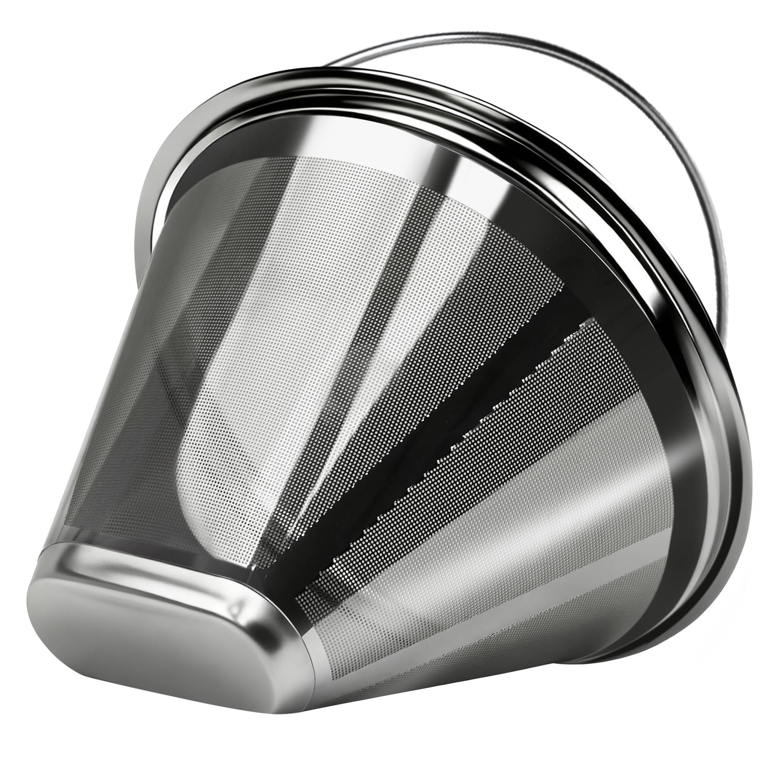 Photo 1 of #4 Coffee Filter Reusable Coffee Filter Stainless Steel Coffee Filter Compatible with Technivorm Moccamaster KBGV KBT 79112 53923 59691 etc. Durable Stainless Steel Filter for Sustainable Brewing (1)