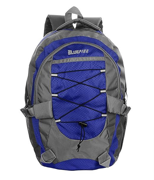 DUSSLE DORF Blue Casual Backpack with Adjustable Strap and Laptop Compartment