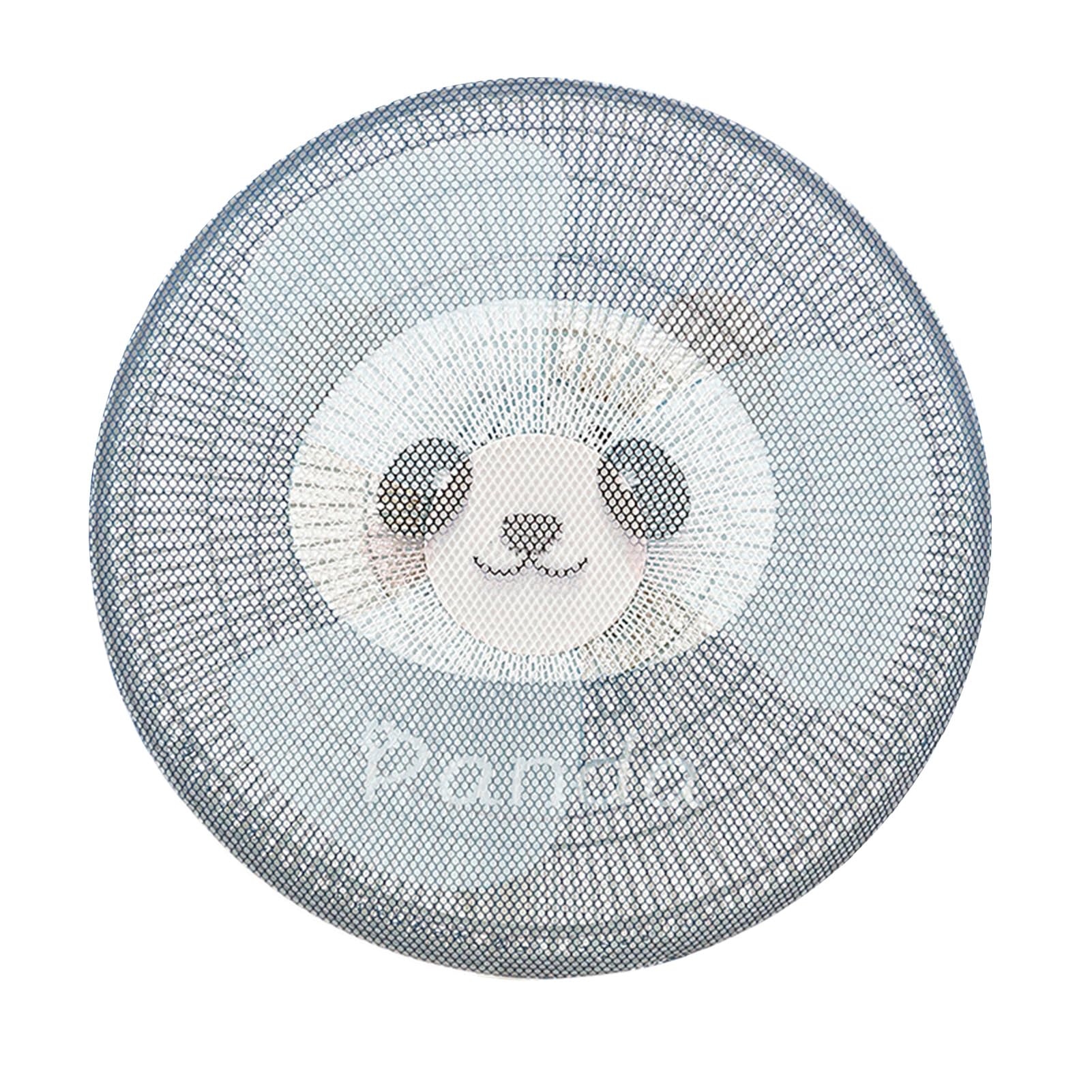 Yunir Round Electric Fan Guard Dust Cover, Damp-Proof Cover for Pedestal Fan Summer Washable Dustproof Safety Fan Protection, Washable Reusable, Anti-Dust (Panda L 45cm / 17.7in)
