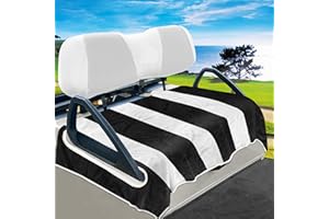 YOKYHOM Golf Cart Seat Covers, Golf Cart Seat Towel Blanket, Durable & Stain-Resistant, Provides All-Weather Protection, Universal Fit for Yamaha/EZGO/Club Car 2-Seat Carts (51"x31")