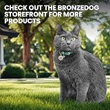 BRONZEDOG Leather Cat Collar with Removable QR-ID Tag 18-22 cm Orange view 6