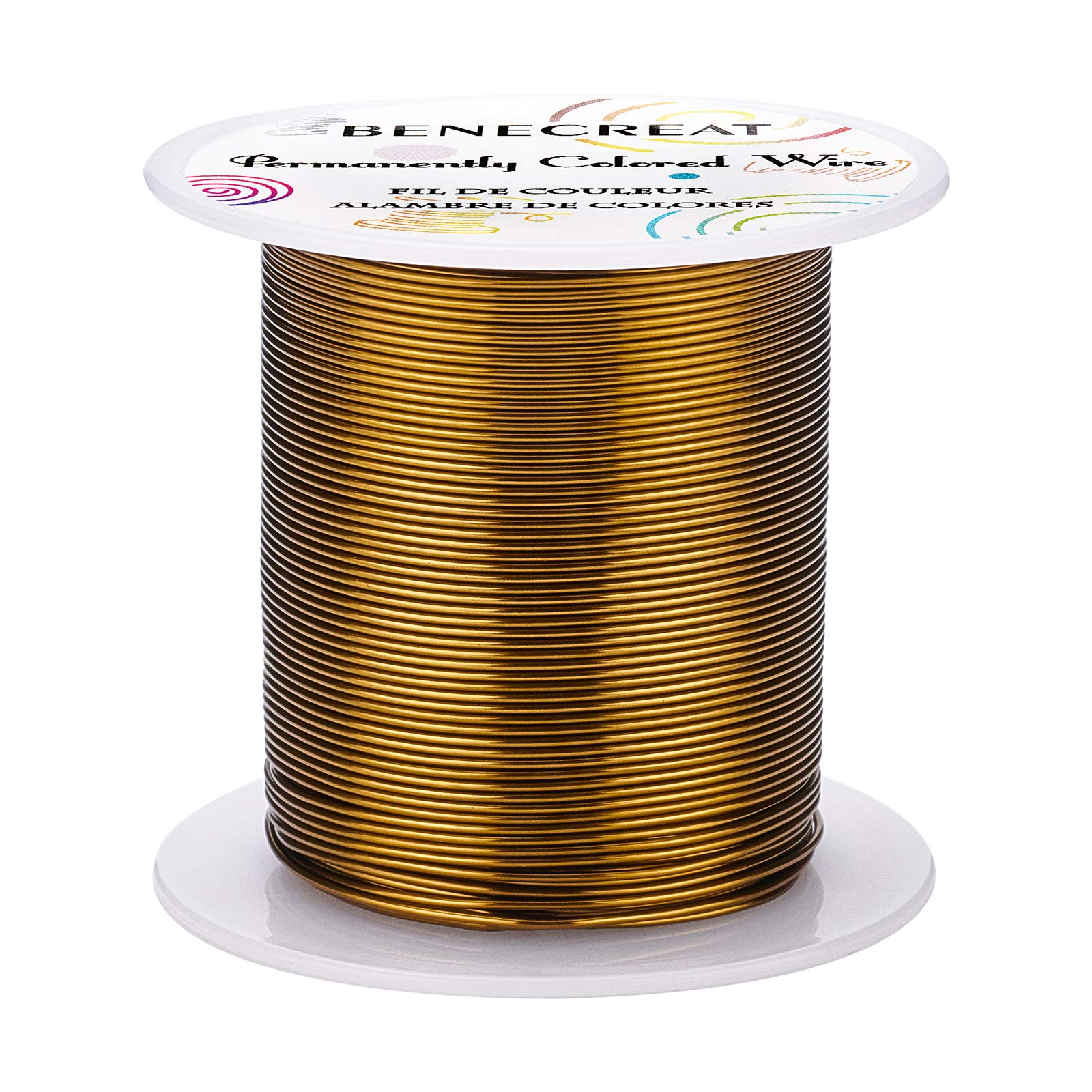 BENECREAT 20Gauge(0.8mm) Copper Wire Jewelry Wire 30m Antique Bronze Tarnish Resistant Copper Beading Wire for Crafts Beading Jewelry Making