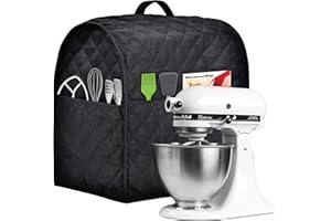 NALAN Stand Mixer Cover compatible with Kitchenaid Mixer, Fits All Tilt Head & Bowl Lift Models,Fine, Soft, Not Easy to Fade, Not Easy To Pilling. (Fits for 4.5-Quart and All 5-Quart, Black)